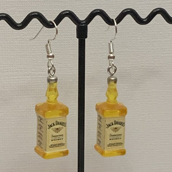 Whiskey Earring, Liquor Earring, Gift Idea, Alcohol Earring, Silly Earring - Picture 3 of 4
